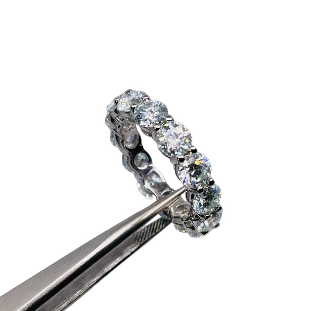 7 Ct Moissanite Diamond Eternity Ring Wedding Anniversary Band 5mm Iced Out - Picture 6 of 12